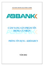 Bài báo cáo-cẩm nang sản phẩm tín  dụng cá nhân-phòng tín dụng-khối khcn