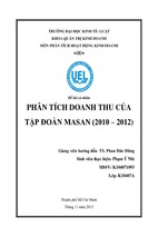 Bài báo cáo thực tập-phân tích doanh thu của tập đoàn masan (2010 – 2012)