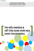 Bài báo cáo thực tập- tìm hiểu android và viết ứng dụng minh họa game touchthrball