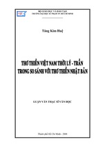 Thơ thiền việt nam thời lý - trần trong so sánh với thơ thiền nhật bản