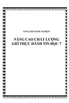 Skkn nâng cao chất lượng giờ thực hành tin học 7