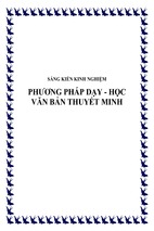 Skkn phương pháp dạy - học văn bản thuyết minh