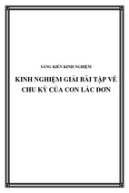 Skkn kinh nghiệm giải bài tập về chu kỳ của con lắc đơn