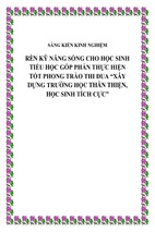 Skkn rèn kỹ năng sống cho học sinh tiểu học góp phần thực hiện tốt phong trào thi đua xây dựng trường học thân thiện, học sinh tích cực