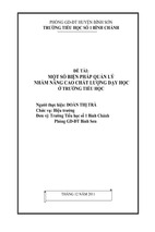 Skkn một số biện pháp quản lý nhằm nâng cao chất lượng dạy học ở trường tiểu học