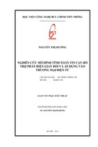 Nghiên cứu mô hình tính toán tin cậy hỗ trợ phát hiện gian dối và áp dụng vào thương mại điện tử