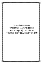 Skkn ứng dụng matlab trong giảng dạy vật lý lớp 12 trường thpt trần nguyên hãn