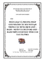 Skkn phân loại và phuơng pháp giải nhanh các bài toán ph trong các dung dịch axit – bazơ – muối và chuẩn độ axit – bazơ 