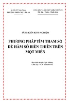 Skkn phương pháp tìm tham số để hàm số biền thiên trên một miền