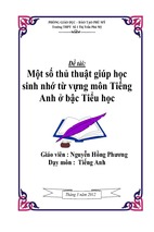 Skkn-một số thủ thuật giúp học sinh nhớ từ vựng môn tiếng anh ở bậc tiểu học