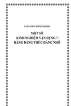 Skkn một số kinh nghiệm vận dụng 7 hằng đẳng thức đáng nhớ