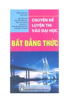 Chuyên đề bất đẳng thức luyện thi đại học