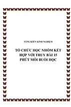 Skkn tổ chức học nhóm kết hợp với truy bài 15 phút mỗi buổi học