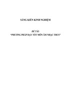 Skkn phương pháp dạy tốt môn âm nhạc thcs