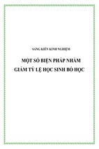 Skkn một số biện pháp nhằm giảm tỷ lệ học sinh bỏ học