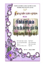 Skkn thiết kế một giáo án văn học địa phương – phần văn – trong chương trình ngữ văn 9 (thcs)