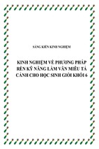 Skkn kinh nghiệm về phương pháp rèn kỹ năng làm văn miêu tả cảnh cho học sinh giỏi khối 6