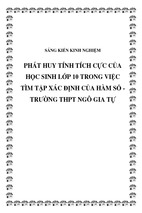 Skkn phát huy tính tích cực của học sinh lớp 10 trong việc tìm tập xác định của hàm số - trường thpt ngô gia tự