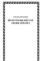 Skkn rèn kĩ năng đọc diễn cảm cho học sinh lớp 4