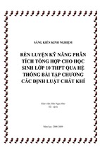 Skkn rèn luyện kỹ năng phân tích tổng hợp cho học sinh lớp 10 thpt qua hệ thống bài tập chương các định luật chất khí