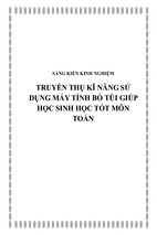 Skkn truyền thụ kĩ năng sử dụng máy tính bỏ túi giúp học sinh học tốt môn toán