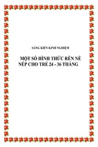 Skkn một số hình thức rèn nề nếp cho trẻ 24 - 36 tháng