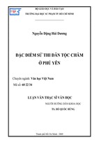 Đặc điểm sử thi dân tộc chăm ở phú yên