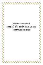 Skkn một số bài toán về cực trị trong hình học