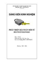 Skkn phát triển bài toán mới từ bài toán ban đầu