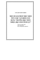 Skkn một số giải pháp thực hiện tốt cuộc vận động xây dựng  trường học thân thiện, học sinh tích cực