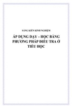 Skkn áp dụng dạy – học bằng phương pháp điều tra ở tiểu học