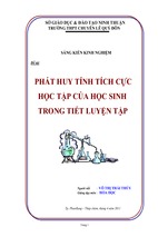 Skkn phát huy tính tích cực của học sinh trong tiết luyện tập hóa học thpt