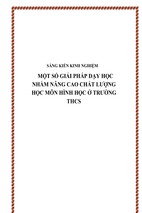 Skkn một số giải pháp dạy học nhằm nâng cao chất lượng học môn hình học ở trường thcs