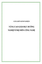 Skkn nâng cao giáo dục hướng nghiệp ở bộ môn công nghệ