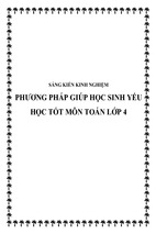 Skkn phương pháp giúp học sinh yếu kém học tốt môn toán lớp 4