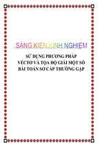 Skkn sử dụng phương pháp véctơ và tọa độ giải một số bài toán sơ cấp thường gặp