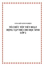 Skkn tổ chức tốt tiết hoạt động tập thể cho học sinh lớp 2