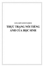 Skkn thực trạng nói tiếng anh của học sinh