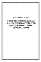 Skkn một số biện pháp rèn kỹ năng giải các dạng toán về phép đo đại lượng trong chương trình toán lớp 5