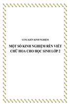 Skkn một số kinh nghiệm rèn viết chữ hoa cho học sinh lớp 2