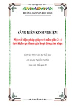 Skkn một số biện pháp giúp trẻ mẫu giáo 3- 4 tuổi tích cực tham gia hoạt động âm nhạc