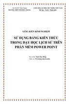 Skkn sử dụng bảng kiến thức trong dạy học lịch sử trên phần mềm power point