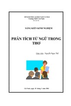 Skkn phân tích từ ngữ trong thơ ở thpt