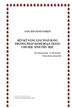 Skkn rèn kỹ năng giải toán bằng phương pháp sơ đồ đoạn thẳng cho học sinh tiểu học