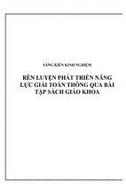 Skkn rèn luyện phát triển năng lực giải toán thông qua bài tập sách giáo khoa