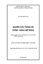 Nghiên cứu thống kê fermi - dirac mở rộng