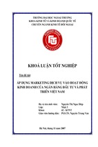 Áp dụng marketing dịch vụ vào hoạt động kinh doanh của ngân hàng đầu tư và phát triển việt nam