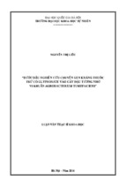 Bước đầu nghiên cứu chuyển gen kháng thuốc trừ cỏ Glyphosate vào cây đậu tương nhờ vi khuẩn Agrobacterium Tumefaciens