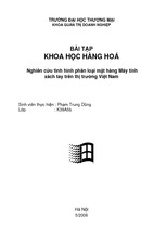 Bài tập nghiên cứu tình hình phân loại mặt hàng máy tính