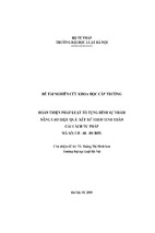 Đề tài hoàn thiện pháp luật tố tụng hình sự nhằm nâng cao hiệu quả xét xử theo tinh thần cải cách tư pháp - luận văn, đồ án, đề tài tốt nghiệp